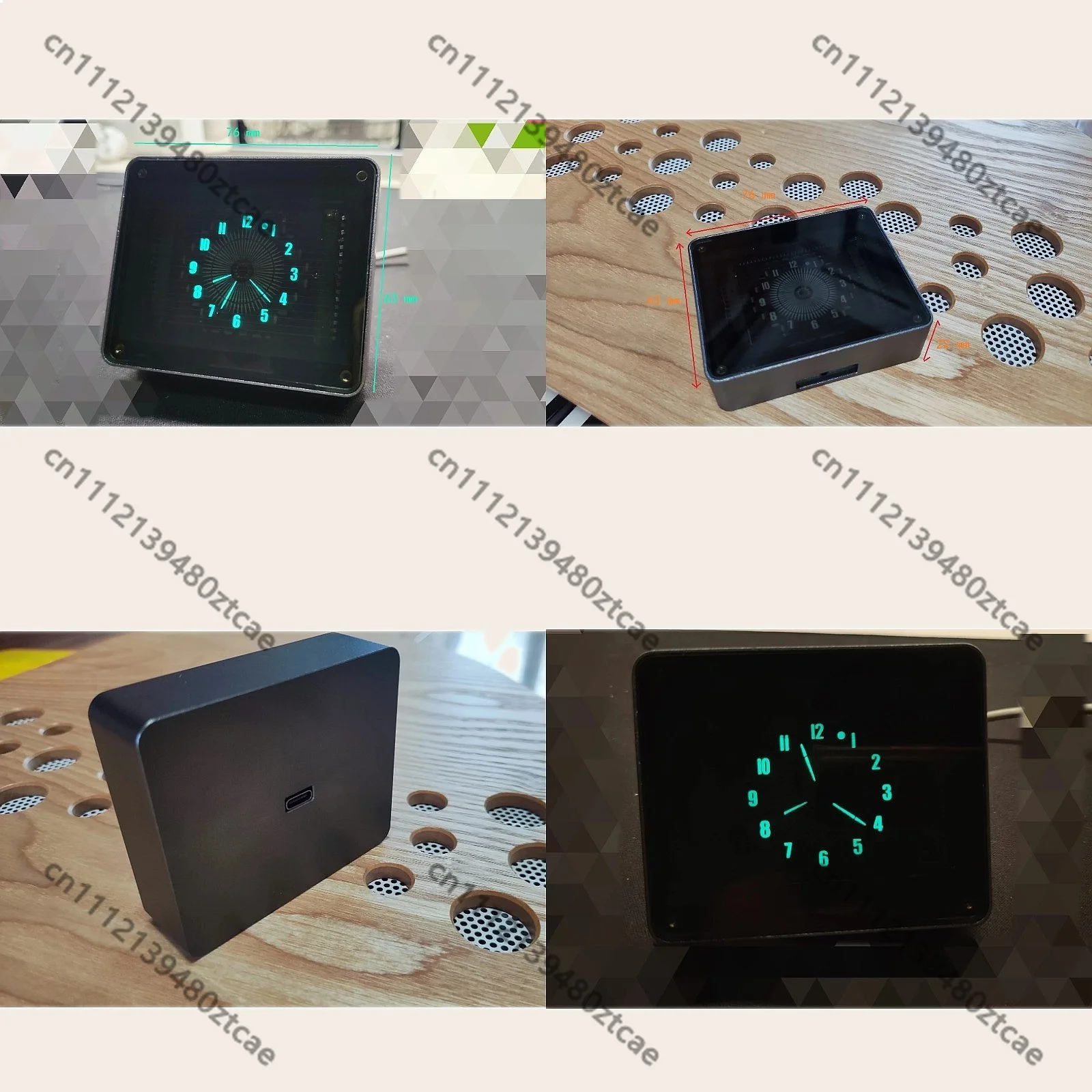 VFD Clock Analog Pointer Vacuum Fluorescent Display Screen Retro Desktop Alarm Clock