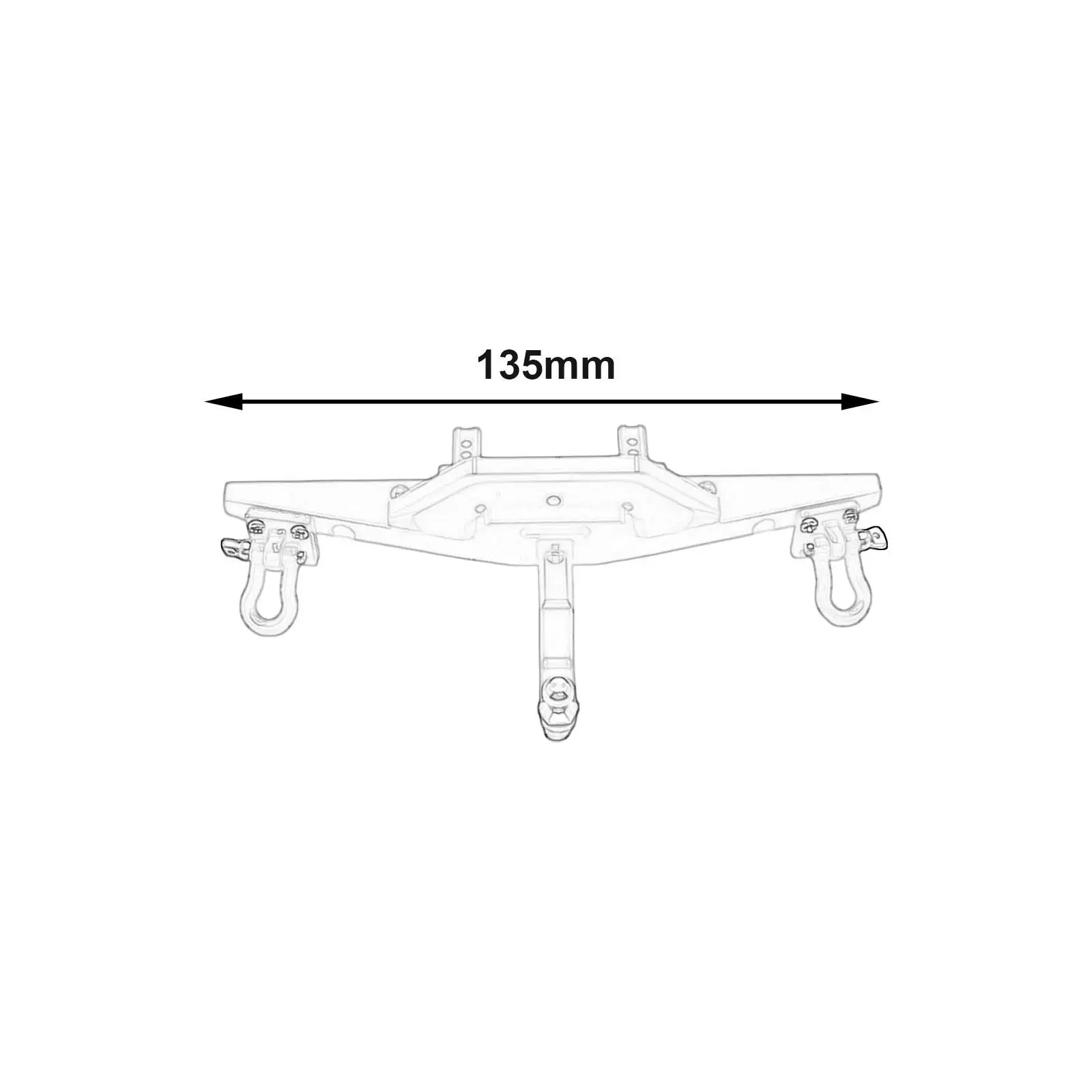 1/12 RC Voorbumper Reserveonderdelen Eenvoudig te installeren Vervanging Upgrade Onderdelen Metalen RC Auto Bumper Stevig voor MN128 DIY RC Auto Model