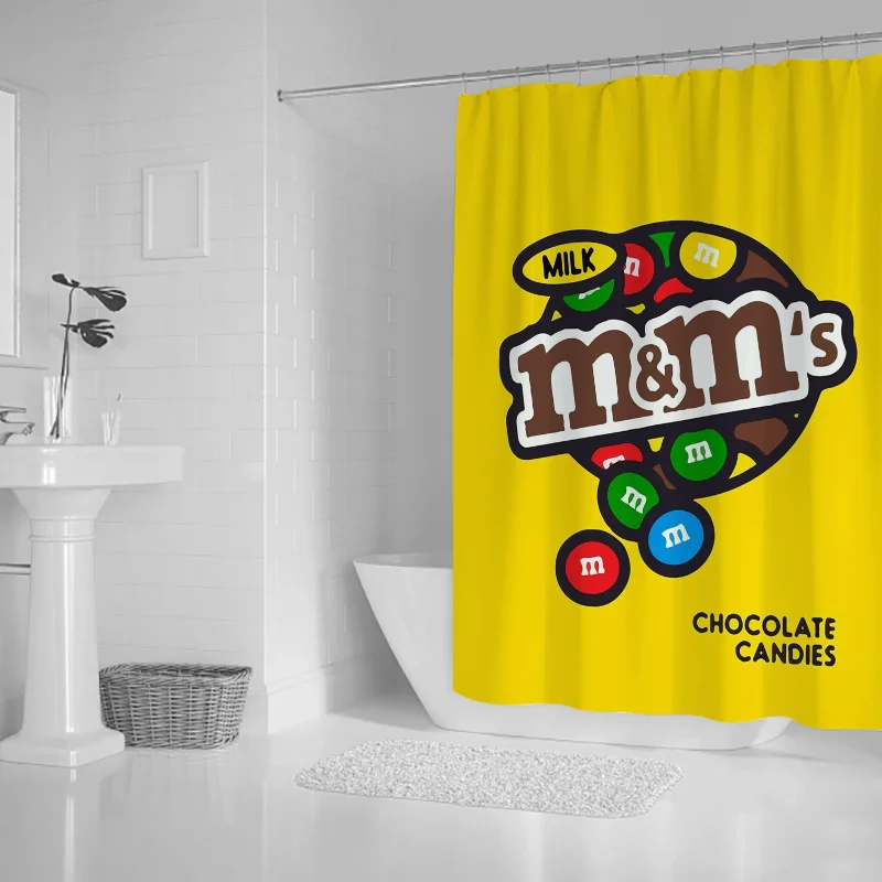 M&M\'s Curtains for Bedrooms Bath Curtain Shower Folding Partition Bathroom Accessories Sets Luxury Houses Rooms Quarto the Home