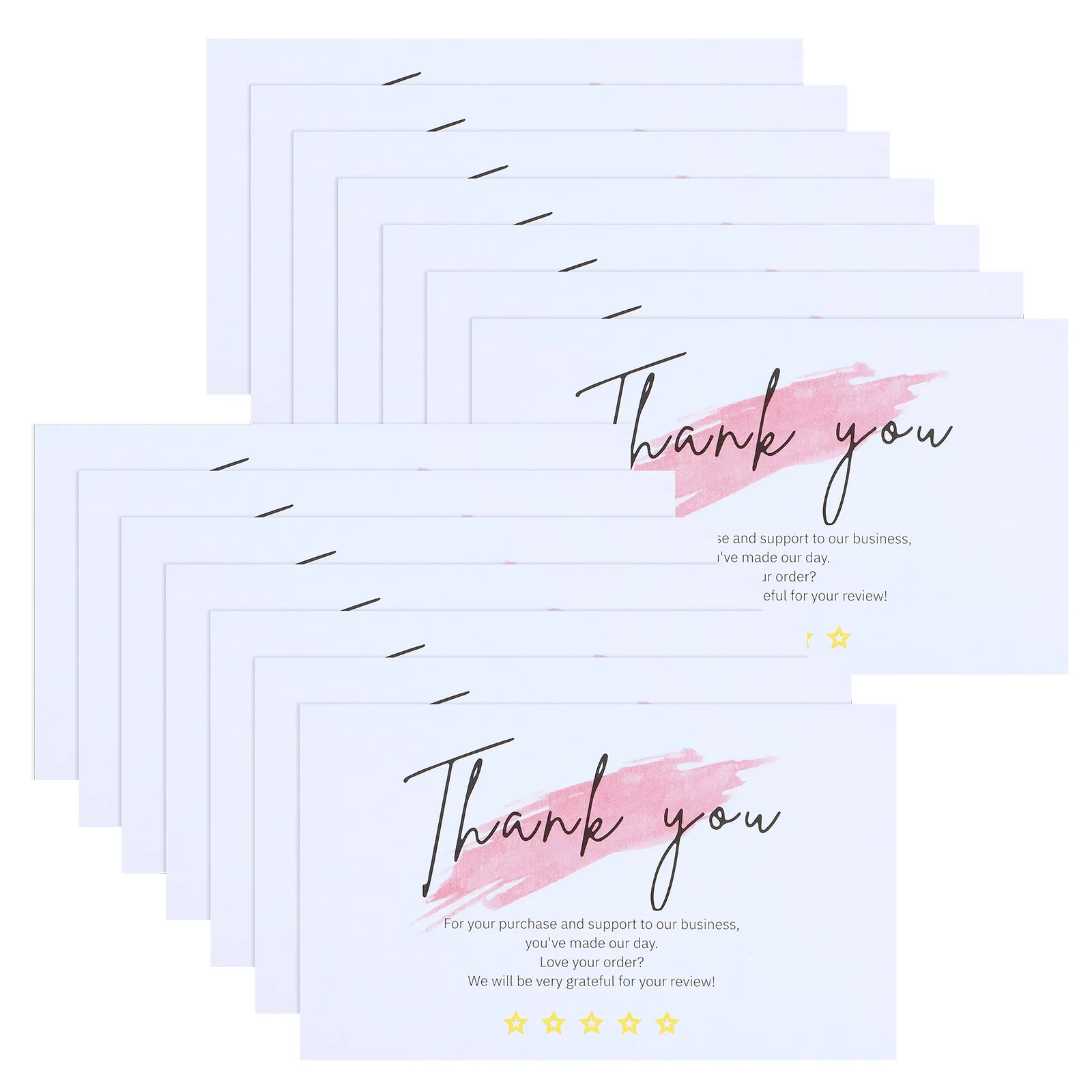 

60pcs Thank You Cards Tags White Small Business Decor Gift Packing Bulk Chic Simple Design Elegant Appearance