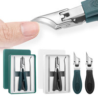 25 Defree Anti-Splash Slant Edge Nail Clipper Professional High-End Eagle Beak Oblique Toe Nail Trimmers Ingrown Toenail Tools