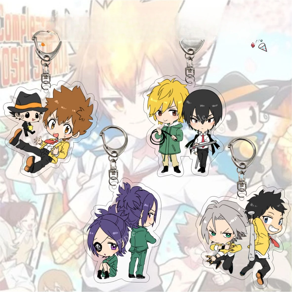 Animation Derivatives Acrylic Keychain Sawada Tsunayoshi Gokudera Hayato Toys Hobbies Exquisite Back To School Anime Gift Friend