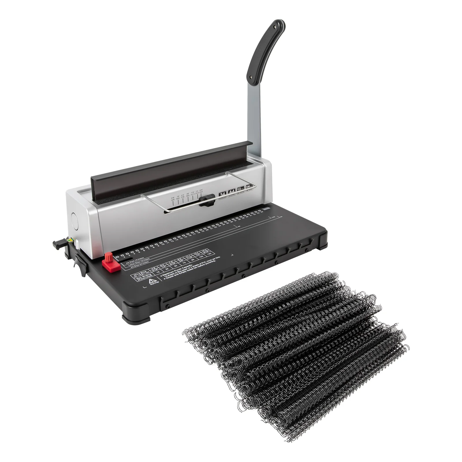 Binding Machine 34 Holes Metal Coil Binding Machine Wire Binder Machine for A4 120 Sheet