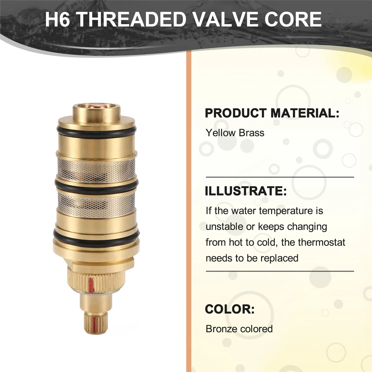 A17G النحاس استبدال خرطوشة ترموستاتي، دش خلاط صمام بار طقم تصليح الحمام التحكم في درجة حرارة الماء صنبور