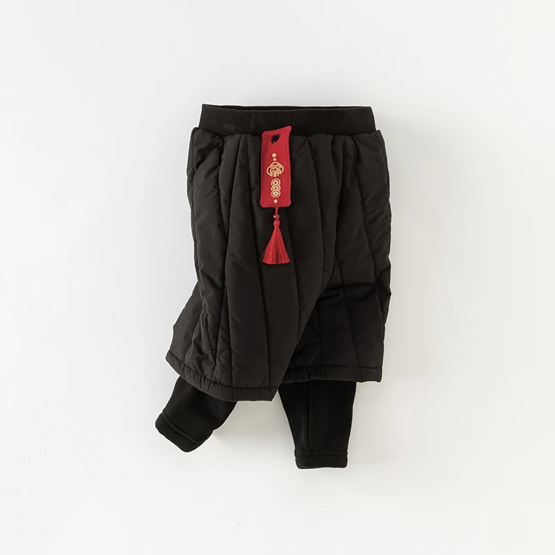 Dave Bella Children Pants 2023 New Winter Boys Girls Casual Fashion Cool Plush Warm Waterproof Pants Outdoor Sport DB4237694