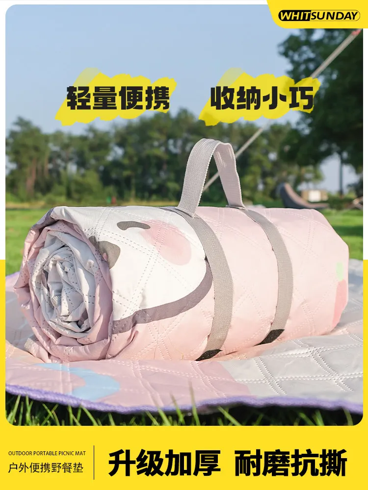 XL ultrasonic picnic mat, picnic cloth waterproof and moisture-proof mat, thickened lawn picnic camping tent outdoor floor mat