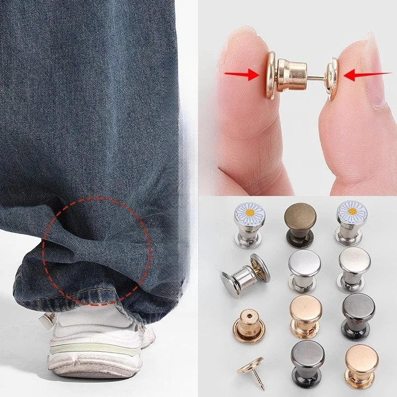 

Adjustable Invisible Hem Clip for Pants No Sew Removable Hem Fastener Reusable Trousers Shortener Clasp High Quality Accessories