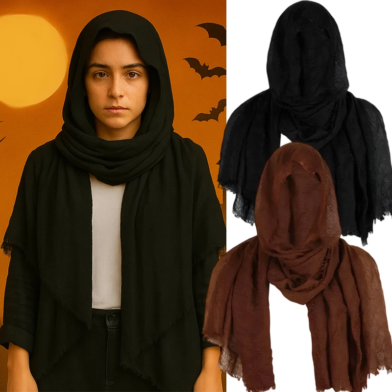 

Halloween Hooded Headscarf Unisex High Quality Comfortable Halloween Party Headscarf Versatile Fashion Cloak Scarf Accessory