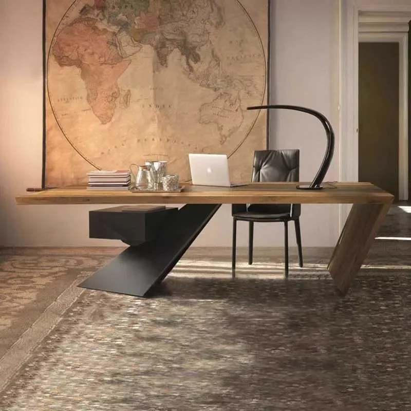 

B Современные широкие большие компьютерные столы Длинные эстетические офисные компьютерные столы для чтения Стол Деревянная письменная мебель Mesa De Escritorio