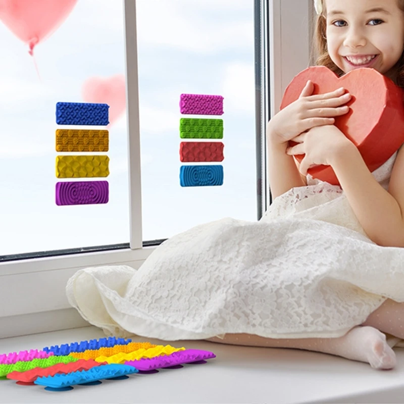 Kolorowa silikonowa kubek silikonowy zabawka sensoryczna dla dorosłych dzieci lęk lęk 8pcs