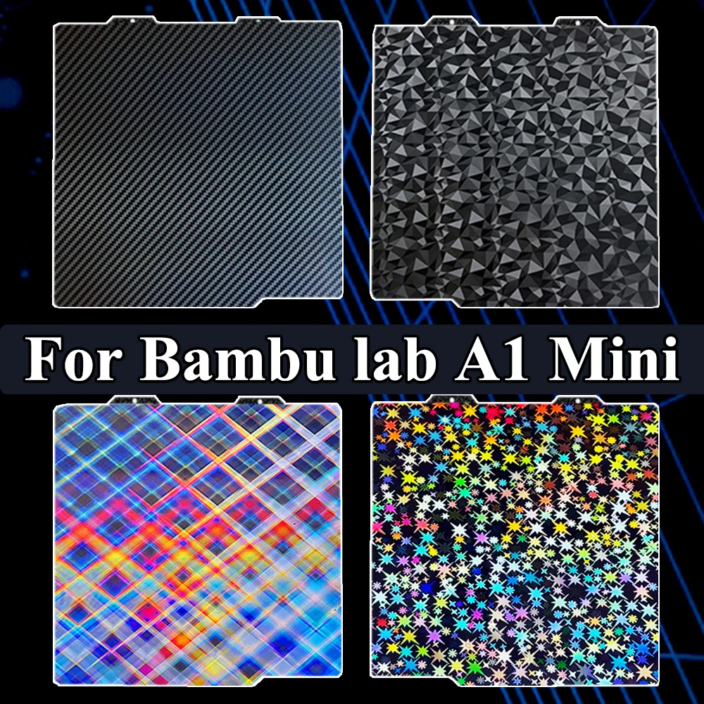 

184x184 мм лист PEO PET PEY PEI для Bambu Lab A1-Mini, сборная пластина, 3D-принтер, печатающая кровать, пружинный стальной лист для Bambulab A1 Mini
