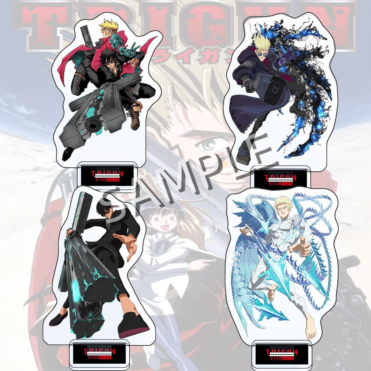 

TRIGUN STAMPEDE 15cm Acrylic Stand Vash Wolfwood Popular Characters Desktop Decor keychain