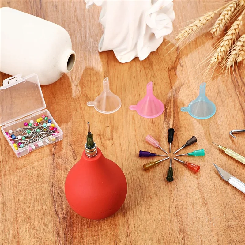 

Акция! Раздвижная бутылка с наполнителем, воронка, игла, набор инструментов 3 унции, принадлежности для керамических инструментов, красный для глиняной глазури, выдавливание
