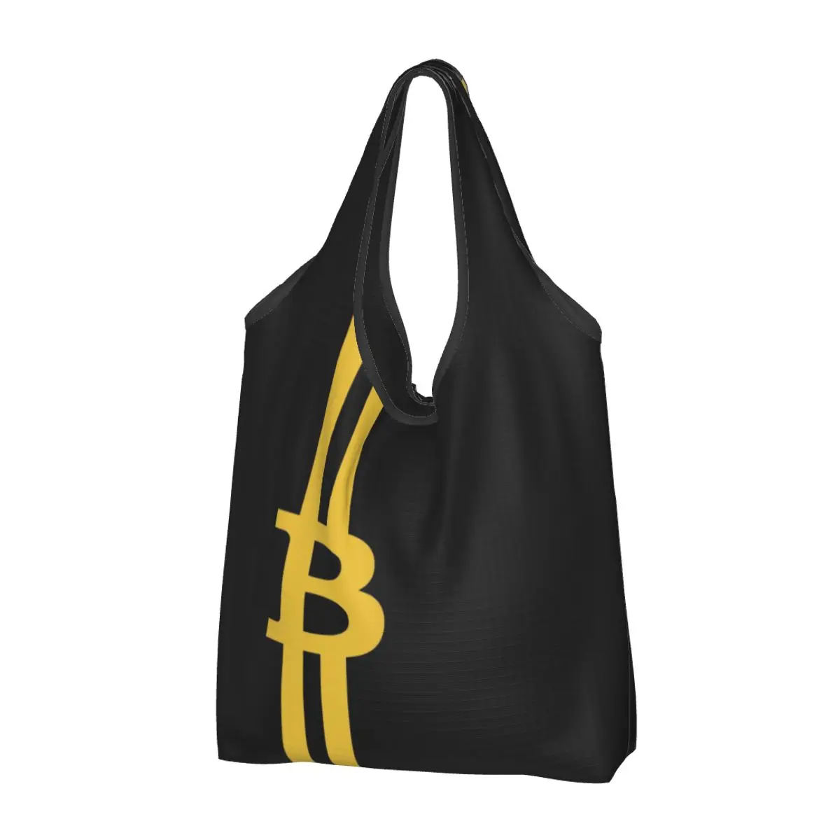 Kawaii Blockchain Digital Currency Bitcoin Shopping Tote Bag Portable BTC Cryptocurrency Grocery Shoulder Shopper Bag