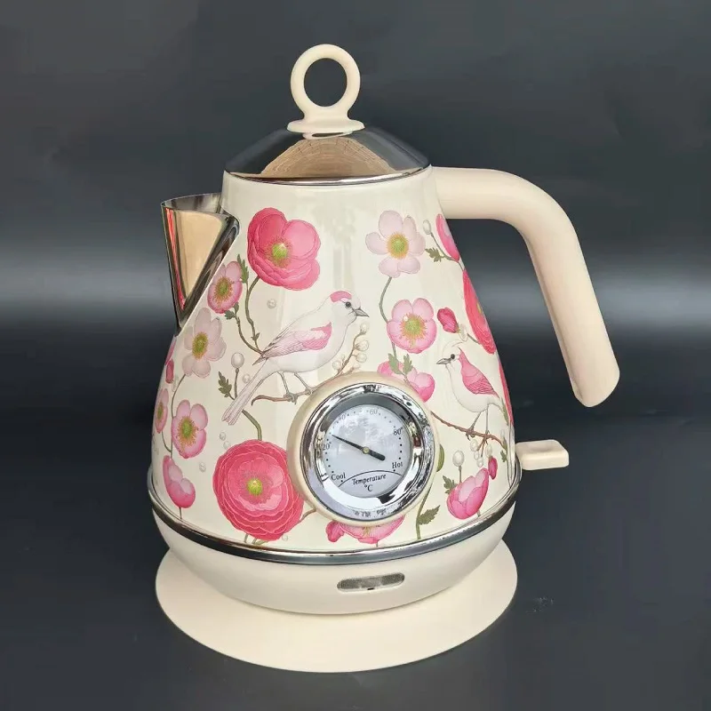 1.7L الطلاء ملصق غلاية كهربائية عرض درجة الحرارة الماء المغلي السيارات انقطاع التيار الكهربائي 304 إبريق الشاي الفولاذ المقاوم للصدأ أجهزة المطبخ #5