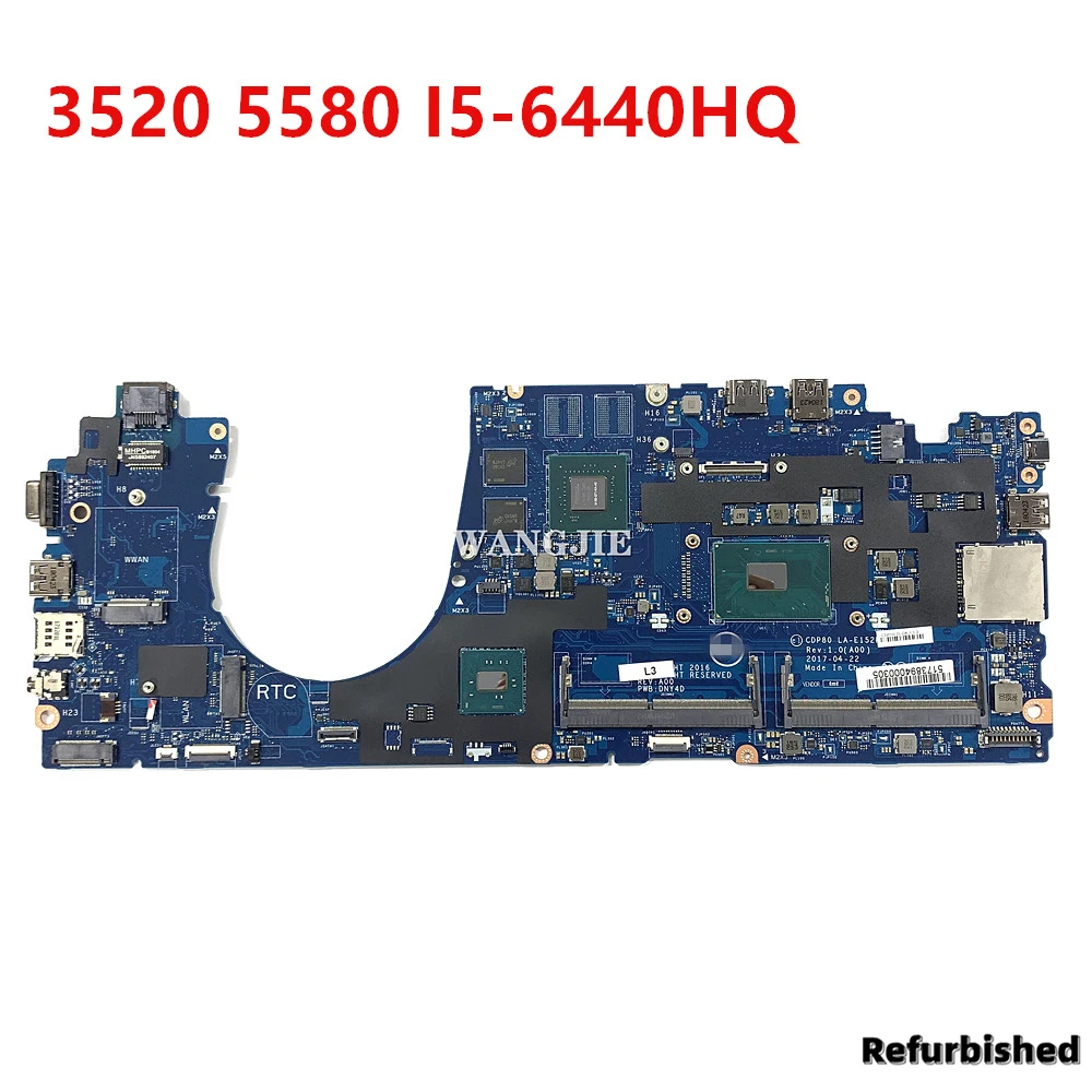 

CDP80 LA-E152P для Dell Latitude 3520 5580, материнская плата для ноутбука CN-00C209 00C209 0C209 SR2FS I5-6440HQ, 100% тестирование