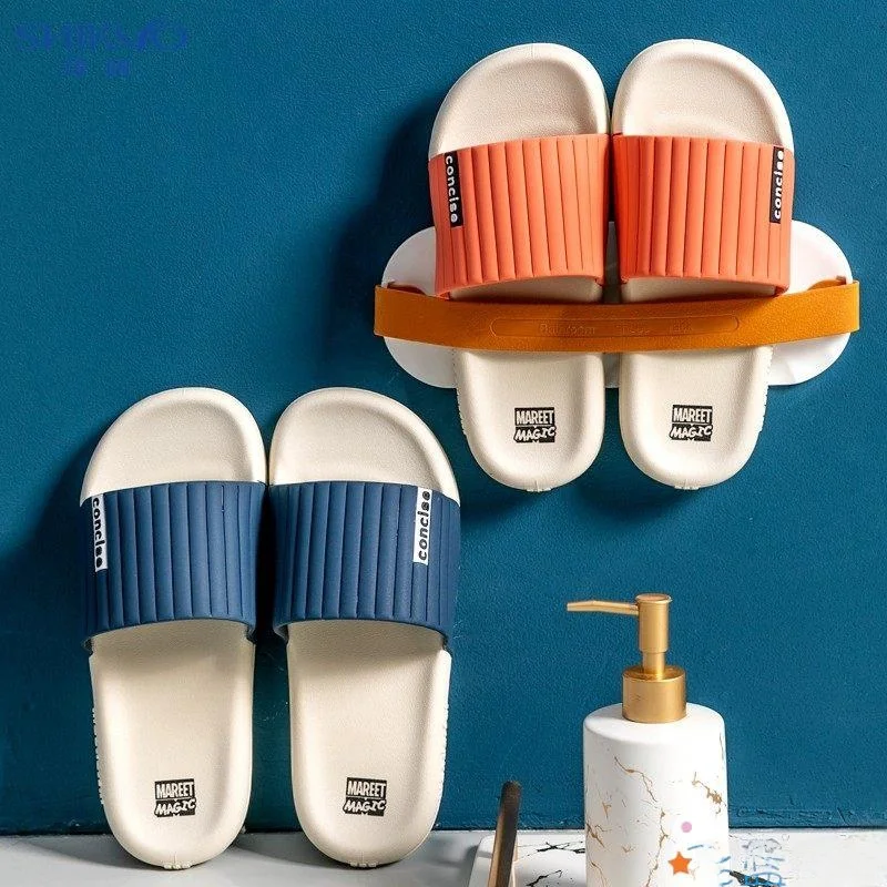 

Men's Slippers Indoor Home Use Summer Soft Bot Outdoor Wearable Anti-Slip Batoom Bathing Couple Quiet Fly Blue Valley