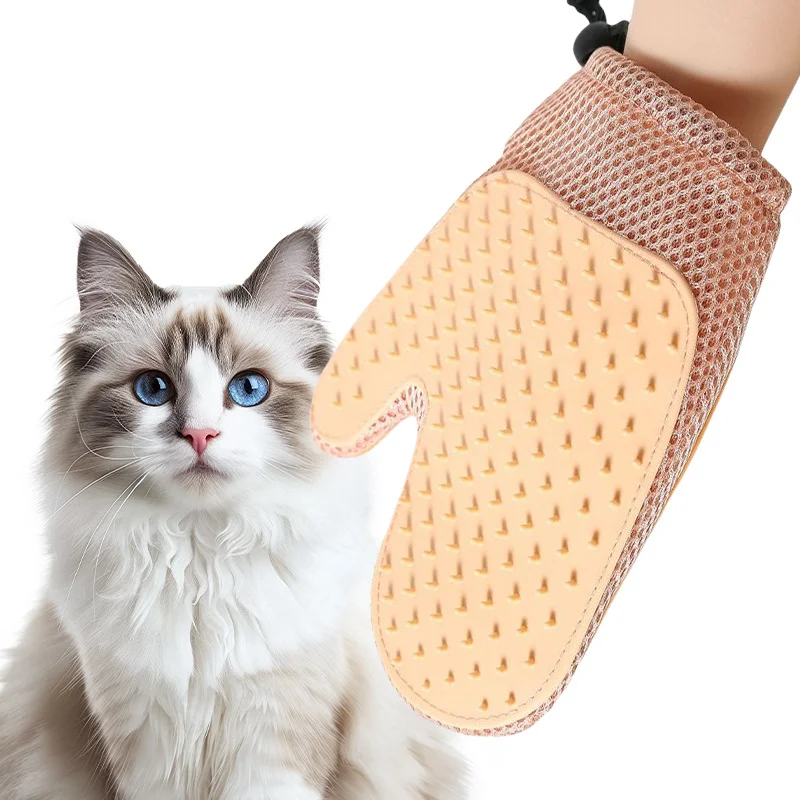 ถุงมือกรูมมิ่งสัตว์เลี้ยง แปรงทําความสะอาดแมวและสุนัข ทําความสะอาดขนสุนัข กําจัดขนแมว และอุปกรณ์เสริมความงาม ของใช้สัตว์เลี้ยง