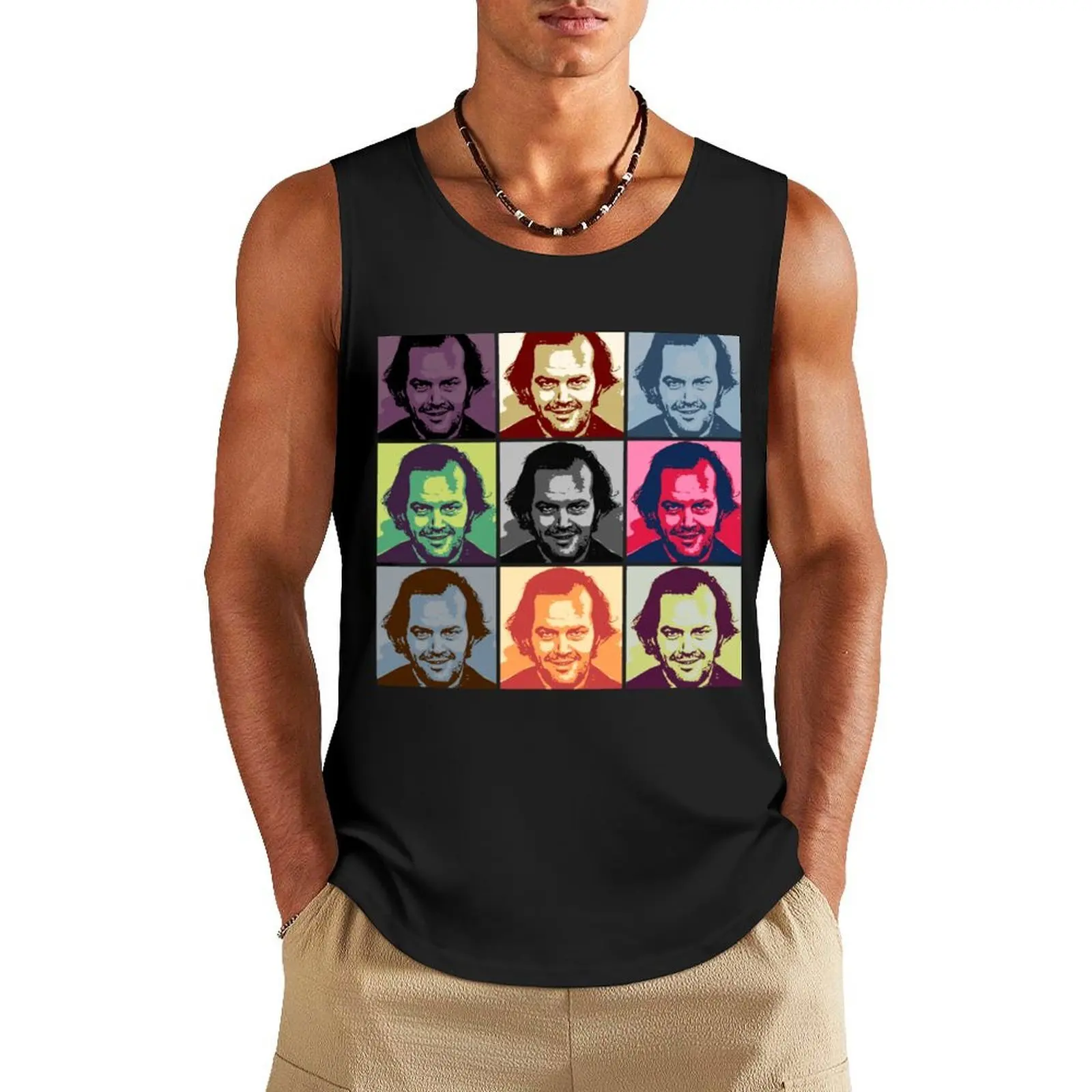 

Jack Nicholson Torrance Shining Iconic Pop Art Tank Top Men's summer vest t-shirt for man Man summer clothes