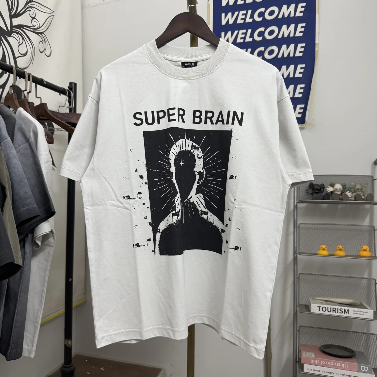 

Мужская футболка High Street SUPER BRAIN с портретным принтом, свободного кроя, в винтажном стиле, модный брендовый топ для пар