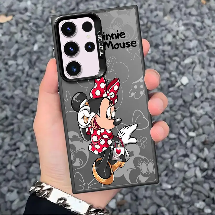 Funda a prueba de golpes para Samsung Galaxy S24 S23 S22 Ultra S20 FE S21 Plus Note 20 funda de silicona para teléfono ratón Minnie Disney dibujos animados