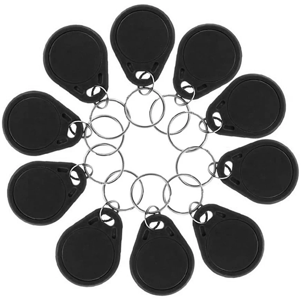 Rf hf 13.56mhz preto uid keyfob para clone reescrever mifare 1k s50 e fm1108 controle de acesso/fechadura de armário etiquetas de cartões chave