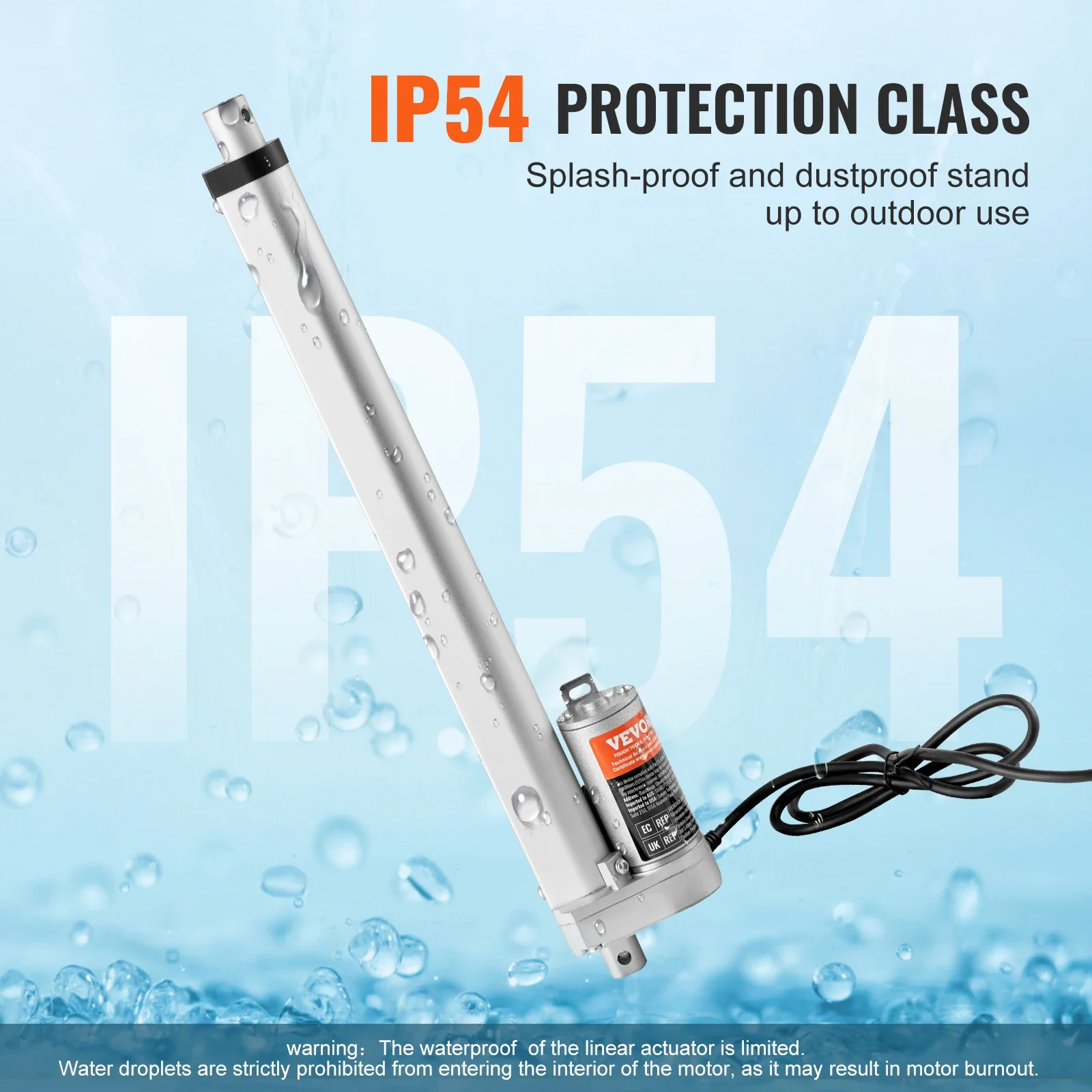 12V 리니어 액추에이터 150MM 300MM 500MM 1000N 전기 리니어 모터 컨트롤러 가정용 장착 브래킷 포함 IP54 보호