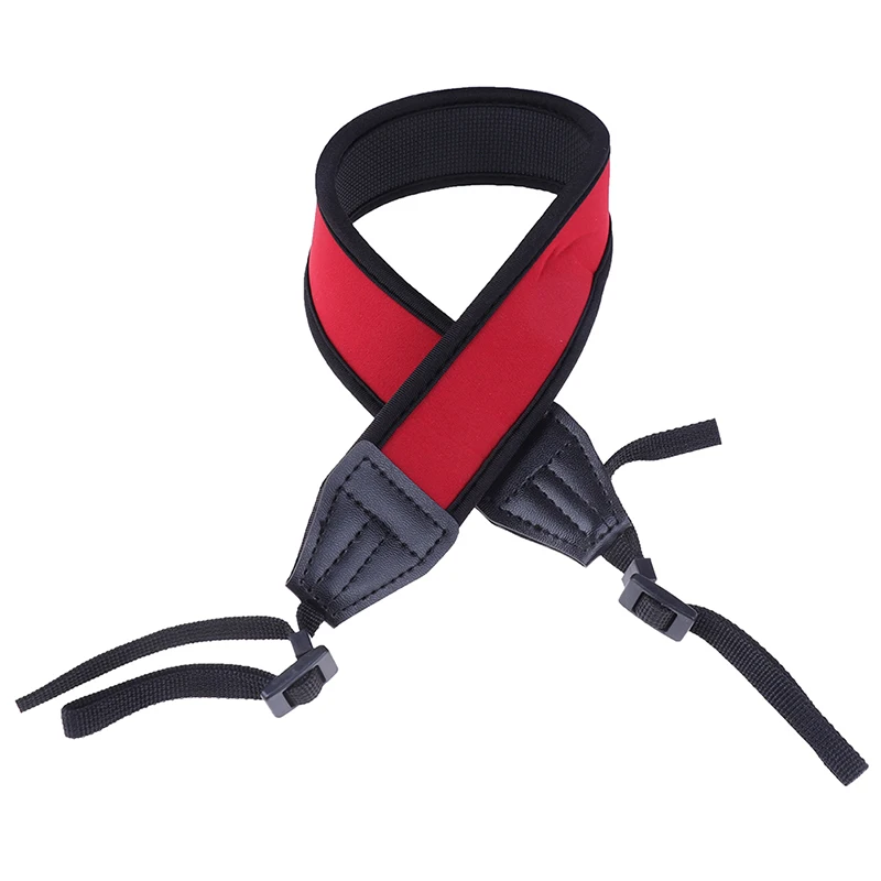Skidproof neoprene red neck strap for dslr camera binocular nikon canon fuji