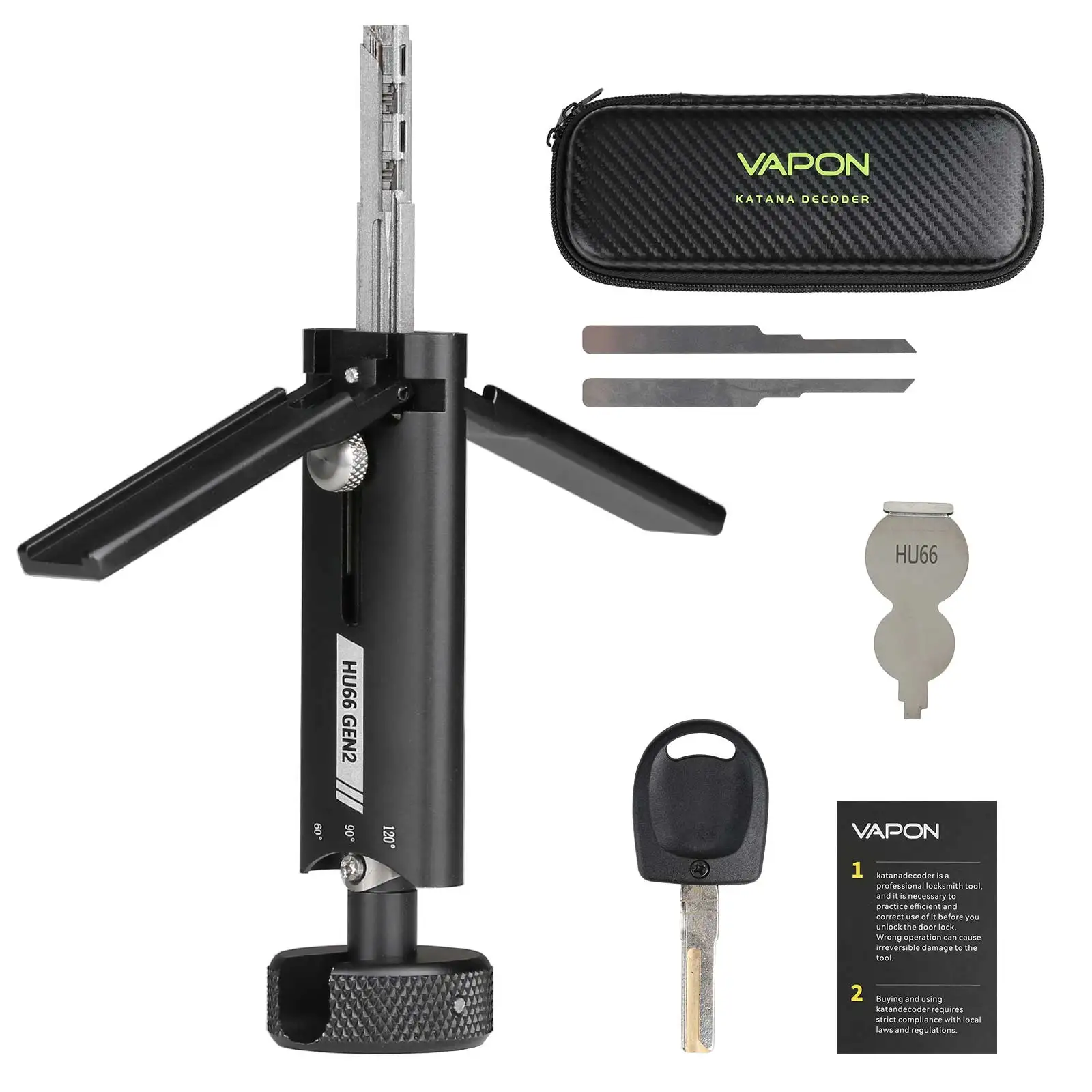 Vapon Katana decoder HU66 gen2 auto pick and decoder Auto Pick and Decoder Lockpick Tool Locksmith Tool