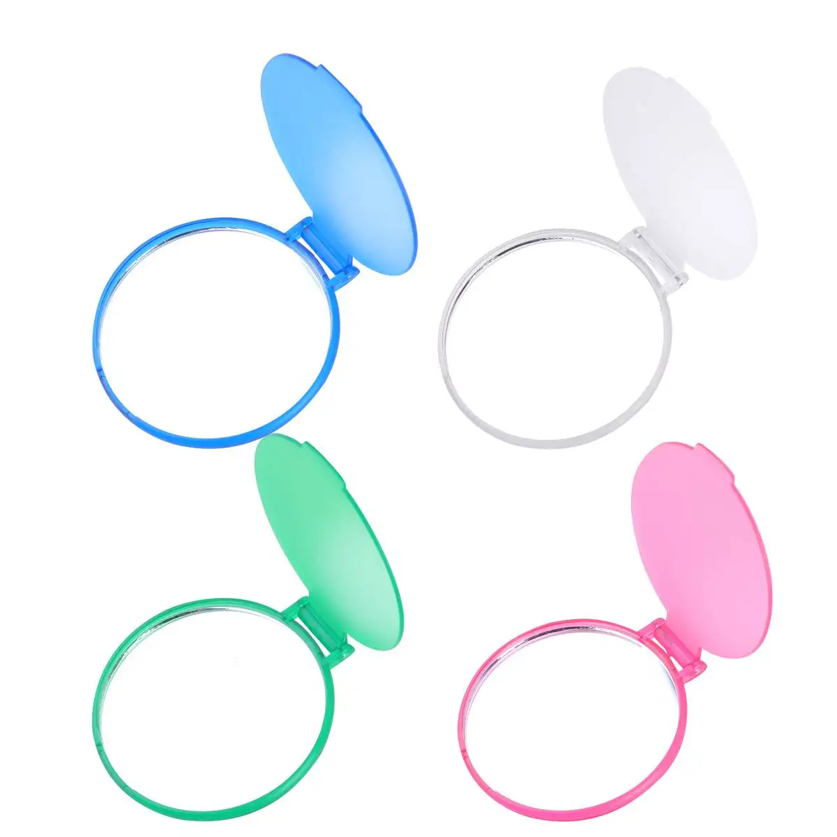 

12 Pcs Handheld Mirror Black Light Bar Foldable Handbag Round Makeup Violet Pocket Travel Magnifier
