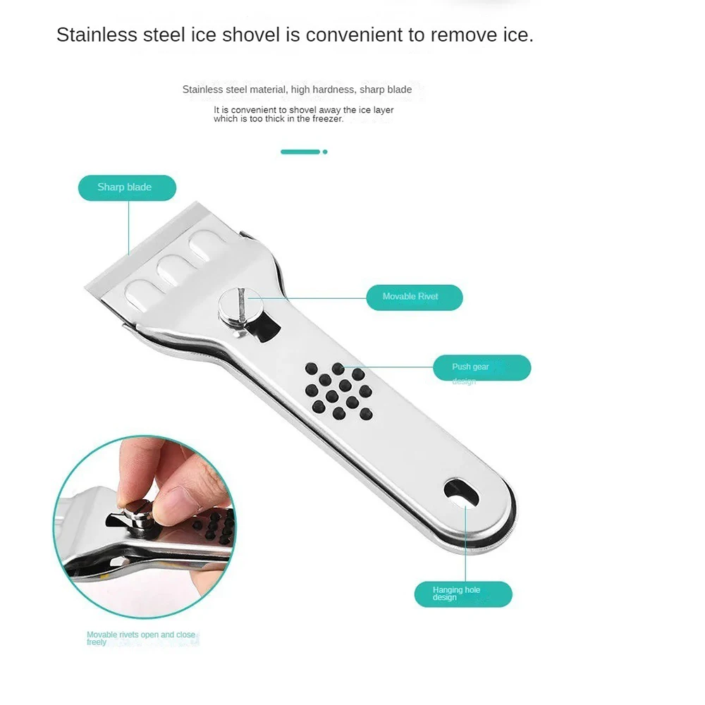 Multi functional stainless steel blade scraper, glass ceramic stove cleaner, car sticker remover, suitable for home cleaning