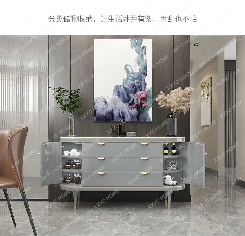 

A light luxury small size entrance chest six-bedroom minimalist storage TV cabinet solid wood modern simple