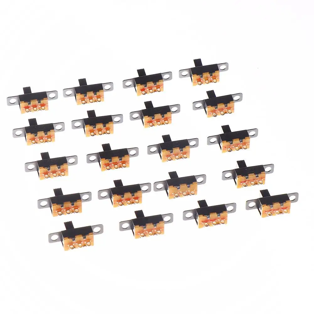 Small DIY Power Miniature Slide 3 Pin Black ON-Off Switch Switches Toggle Electrical Component