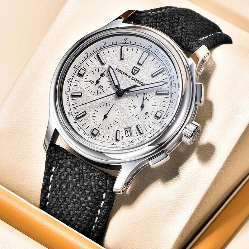 PAGANI DESIGN Top Brand Quartz Men Watch VK63 Sapphire Glass Stainless Steel Waterproof Chronograph 40mm Classic Watches for Men