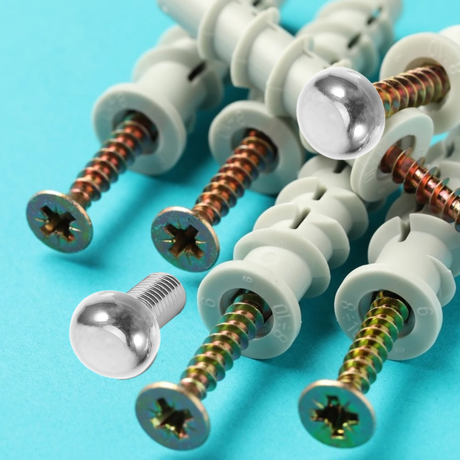 

8pcs Decorative Cap Screws Curved Design Self Tapping Furniture Screw Caps Cover Fixtures Hardware Mount