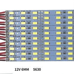 10 sztuk 25cm 50cm wąska cienka 6mm SMD5630 5730 sztywna światło liniowe sztywna listwa LED 3000k 4000k 6000k sklep z biżuterią