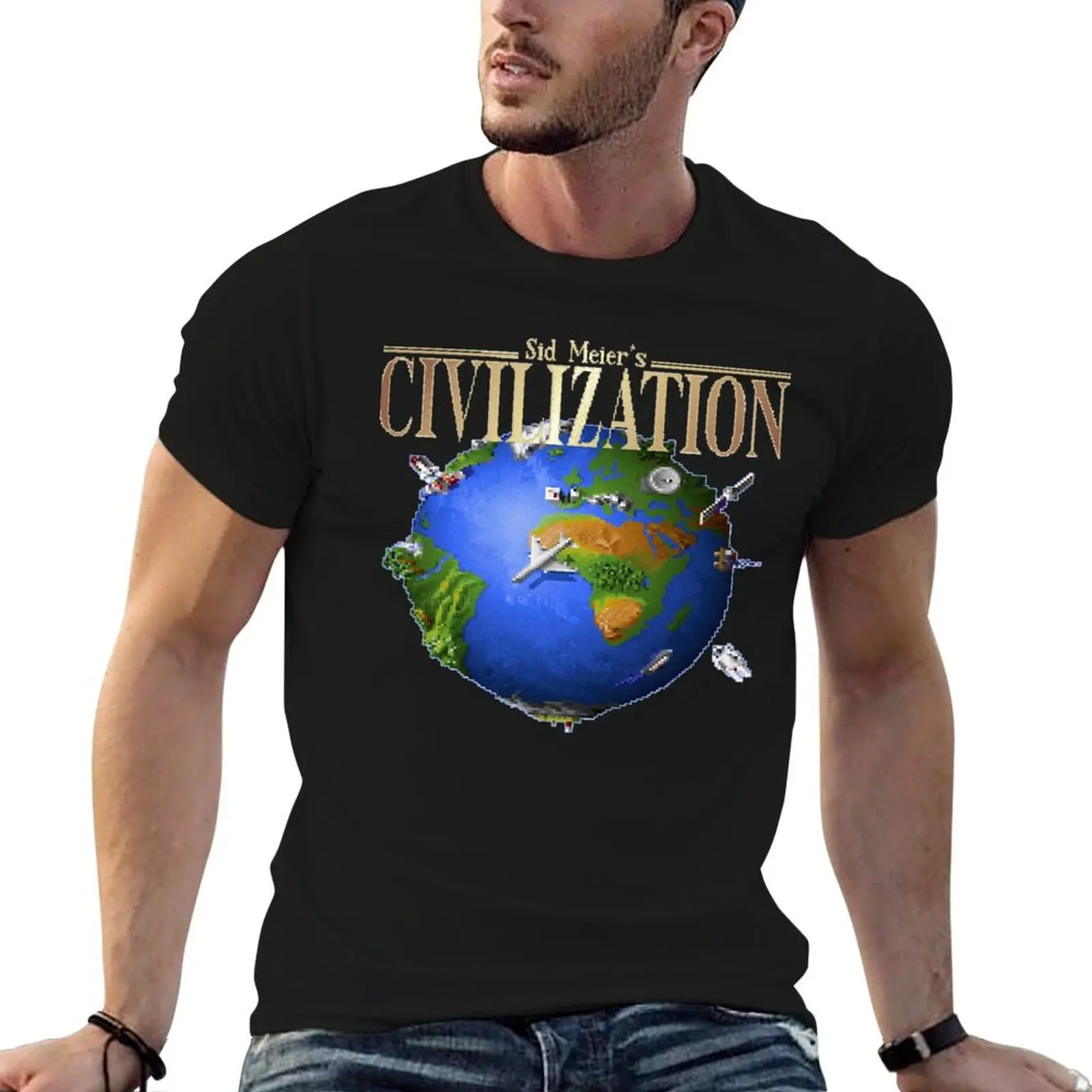 

quality t cotton shirt anime shirts Civilization Sid for T-Shirt high t Meier man shirts man Classic for t I