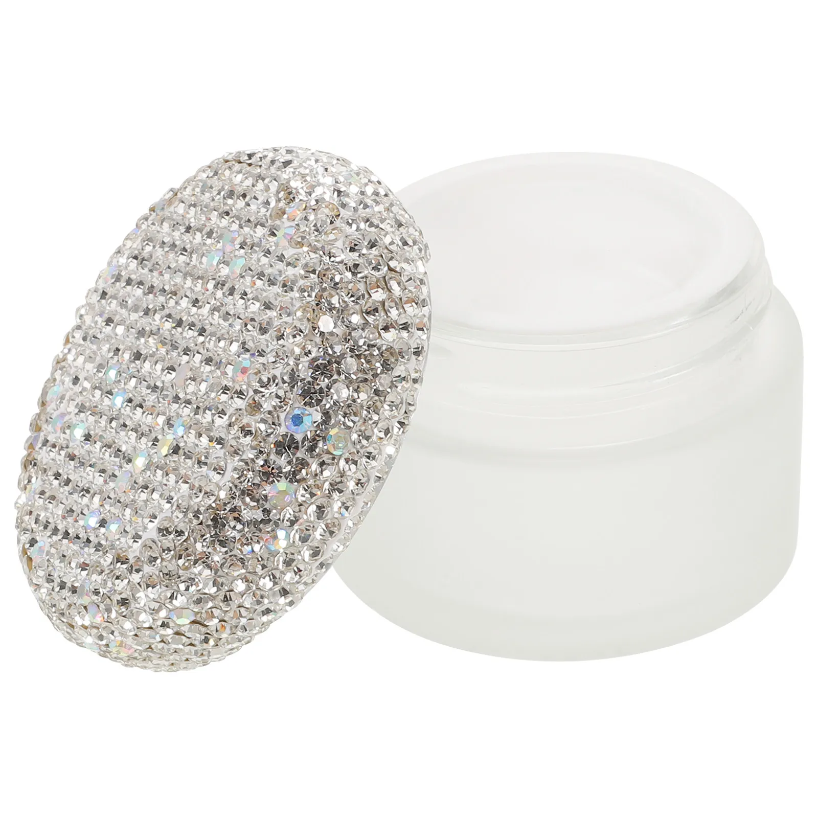 

Refillable Cream Container Rhinestone Portable Travel Makeup Jar Small Skincare Eye Gel Cream Holder Dispenser 30G