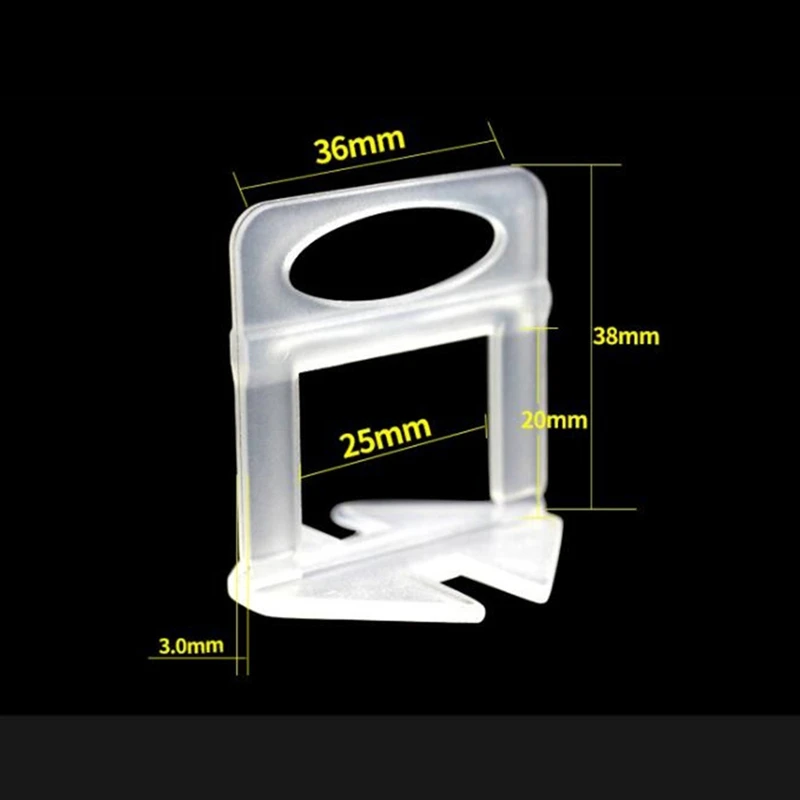 타일 레벨링 시스템 클립, 세라믹 타일 및 석재 설치용 타일 레벨러 스페이서 도구, 1/8 인치 (3mm), 600 개