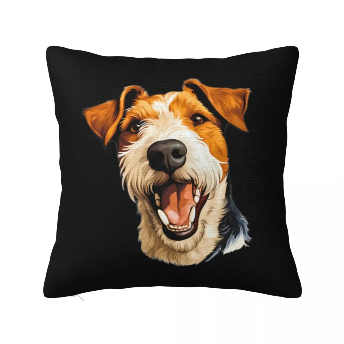 Wire Fox Terrier Dog Pillow Cover Pet Fashion Pillow Case Polyester Graphic Cushion Cover Pillowcases For Sofa Home Decorative