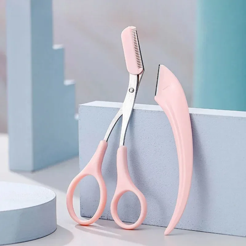 Coltello per tagliare le sopracciglia Rasoio per il viso Forbici professionali per sopracciglia da donna con pettine Rasoio per sopracciglia Raschietto Accessori Strumenti Nuovo