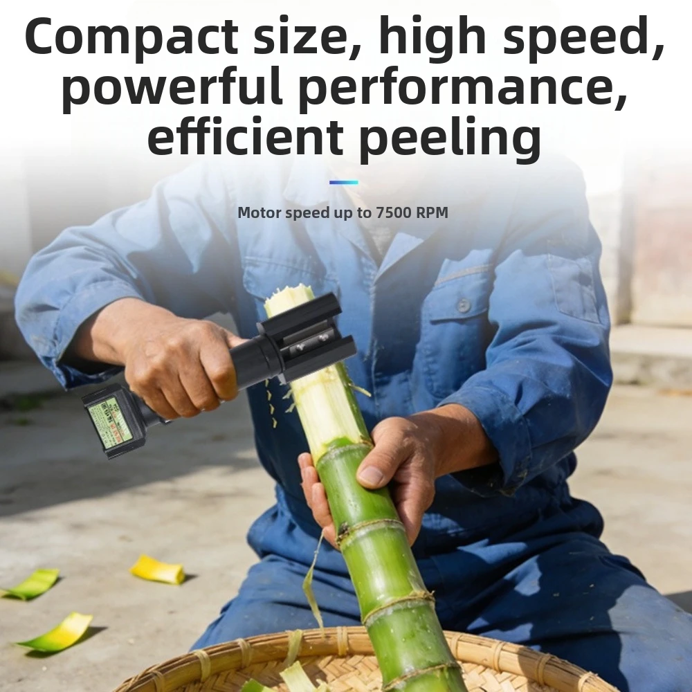 

Professional Electric Sugarcane Peeler High Efficiency Peeler Equipment Handheld Sugarcane Cutter Anti-slip Hand