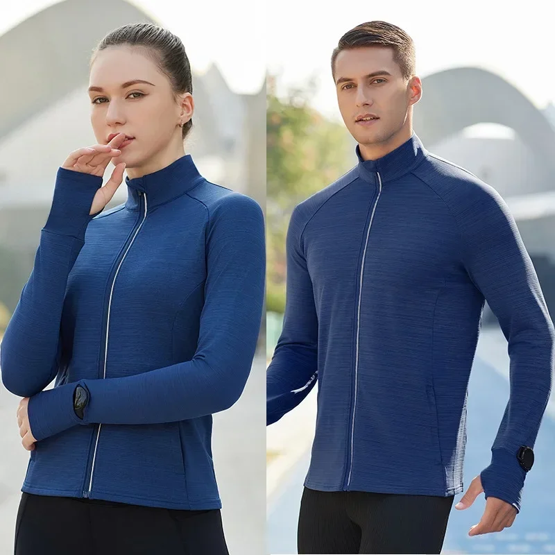 

Woman's Sports Jacket Long Sleeve Quick Dry Running Sport Top Woman Gym Men Fitness Shirt Zipper Outdoor Training Workout Jacket