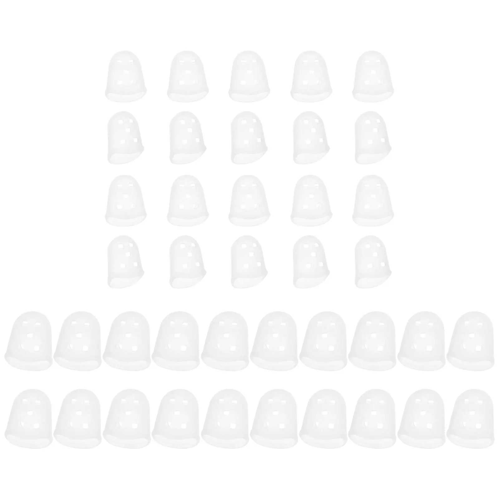 

40pcs Guitar Finger Protective Covers Soft Silicone Finger Sleeves for Practice String Instruments Fits S M L Size