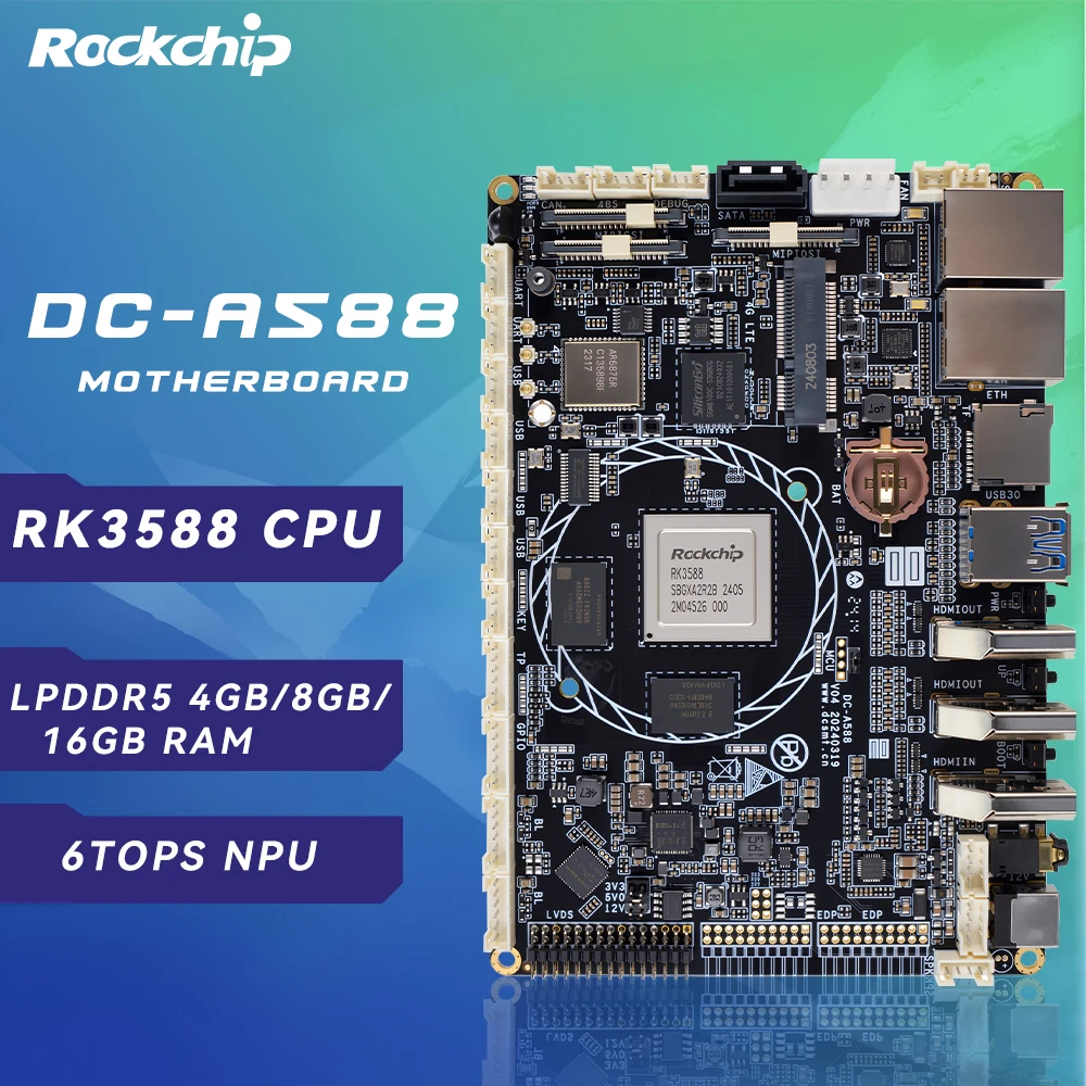 

Материнские платы RK3588, восьмиядерные платы, поддержка True 8K, Linux Box, 16 ГБ ОЗУ DDR4, RTC, Ubuntu, Debian, мини-ПК, плата для разработки Android AI