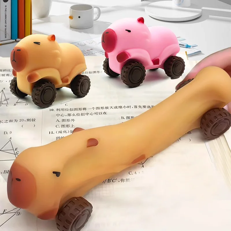 Coche de descompresión Carpibalala, lindo coche de arena, delfín Lala Le, coche de estiramiento de descompresión, juguete para niños y adultos
