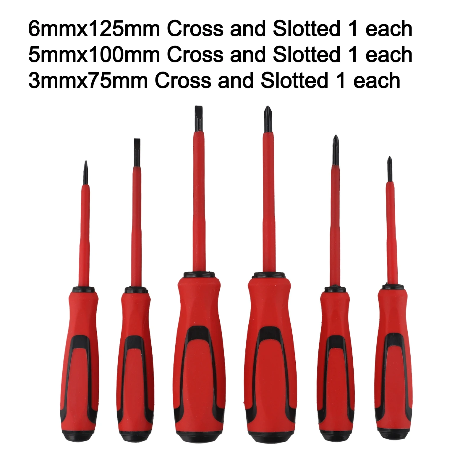 6 stks/set Metaal Geïsoleerde Schroevendraaier Bit Magnetische Schroevendraaier Bit Set Cross Ingelaste Magnetische Schroevendraaier Elektricien Tool