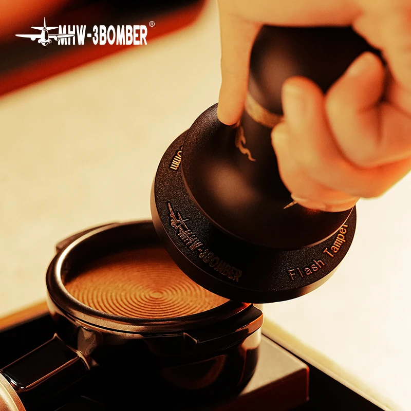 MHW-3BOMBER 58mm Coffee Tamper 30lbs Espresso Tamper Year of the Snake Limited Flat/Thread Base Tamping Tool Coffee Accessories