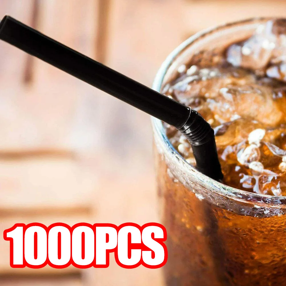 100-1000PCS Drinking Straw Biodegradable Reusable for Smoothies Birthday Wedding Party Kitchen Multicolor Straws Dropshipper