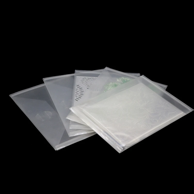 5 Stamp Storage Envelope Set Cutting Dies Collection Wallet Clear Plastic Folder Bag Waterproof Reusable 5Pcs/Pack D5QC